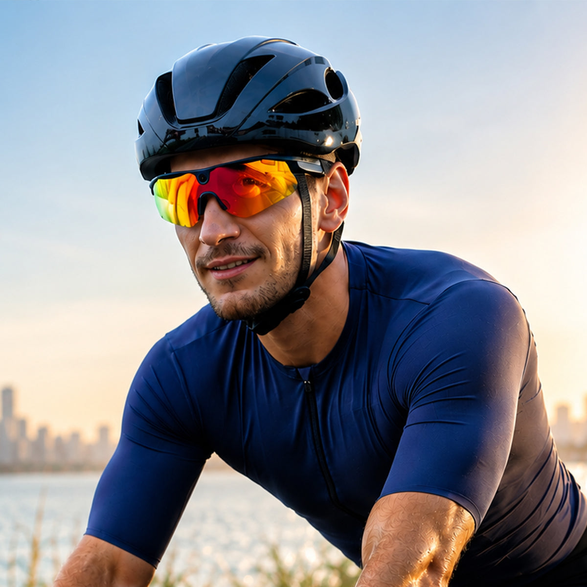 BleeqUp Ranger AI Cycling Camera Glasses with 3K POV Video and Open-Ear Audio