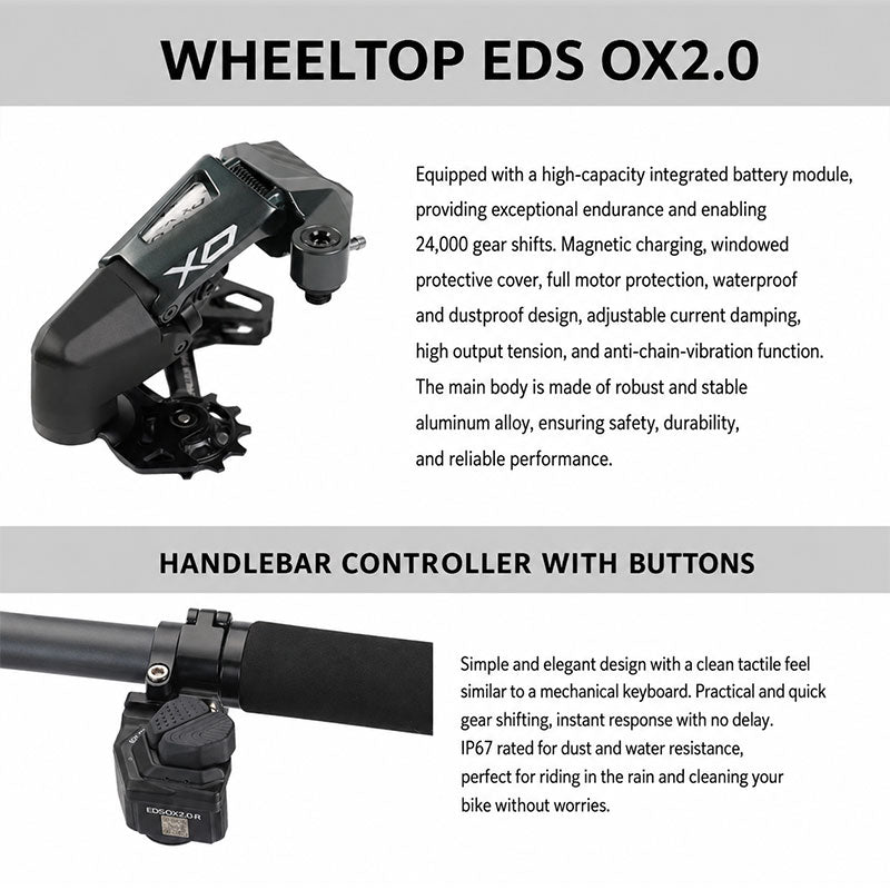 WHEELTOP OX 2.0 MTB Rear Derailleur Cage Plate 58mm / 75mm / 93mm Electronic Groupset